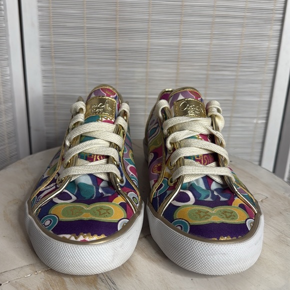 Coach Dee Poppy Pop C Women's Multicolor gold Sneakers - Picture 3 of 10
